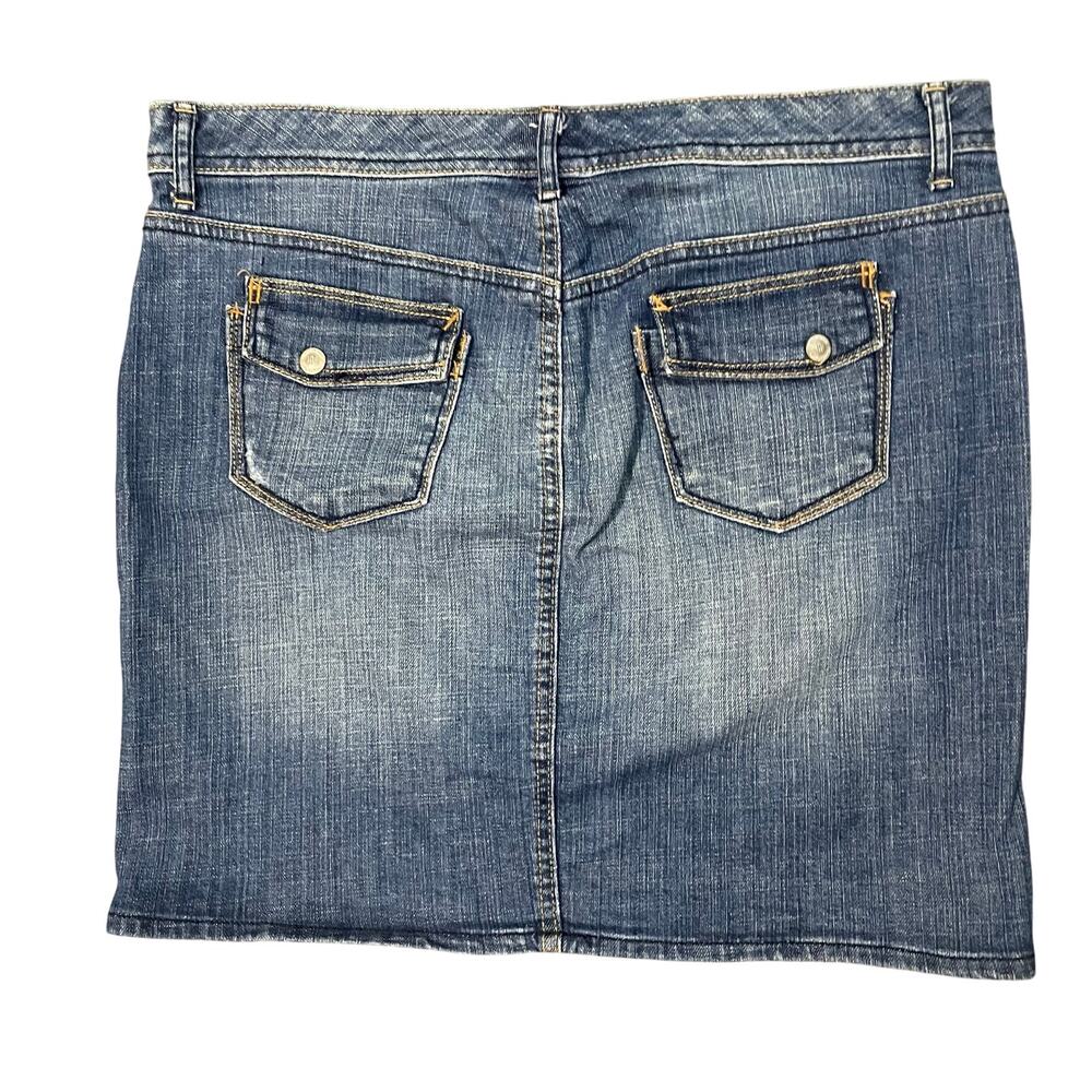 Tommy Hilfiger Women’s Vintage Jean Mini Skirt Denim Pencil sz 10 Faded Blue - Picture 2 of 10